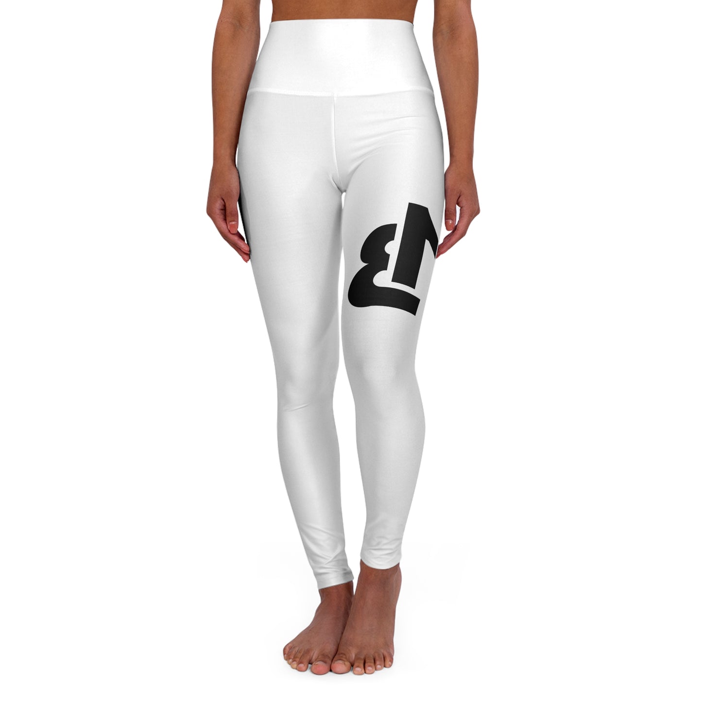 High Waisted Yoga Leggings with Bold Design