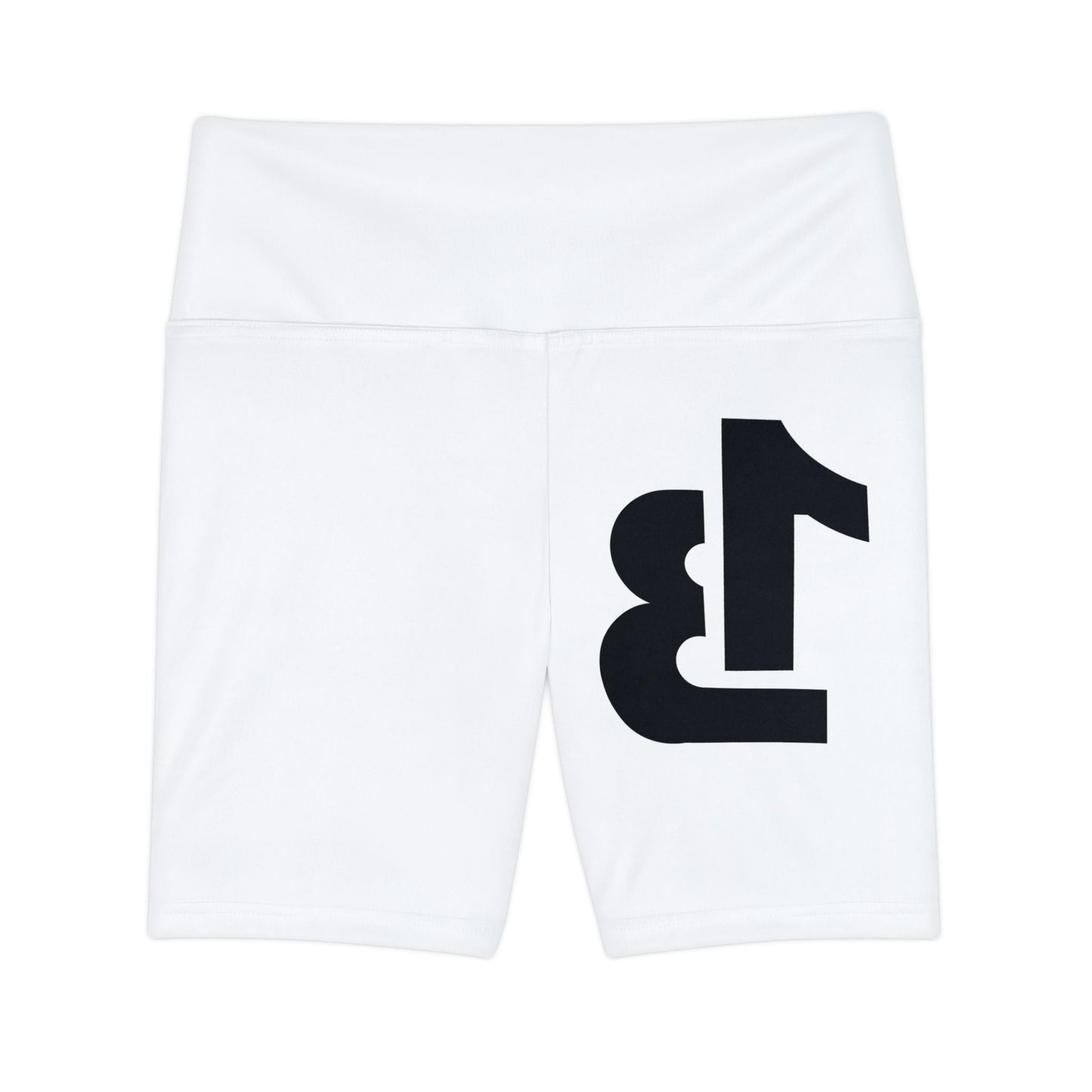 Minimalist Women's Workout Shorts with Bold Number 13