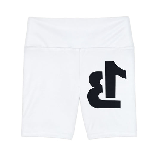 Minimalist Women's Workout Shorts with Bold Number 13