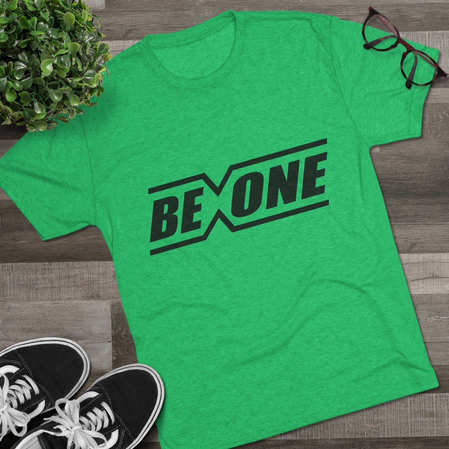 Be One Unisex Tri-Blend Crew Tee - Inspirational Graphic T-Shirt for Everyday Wear