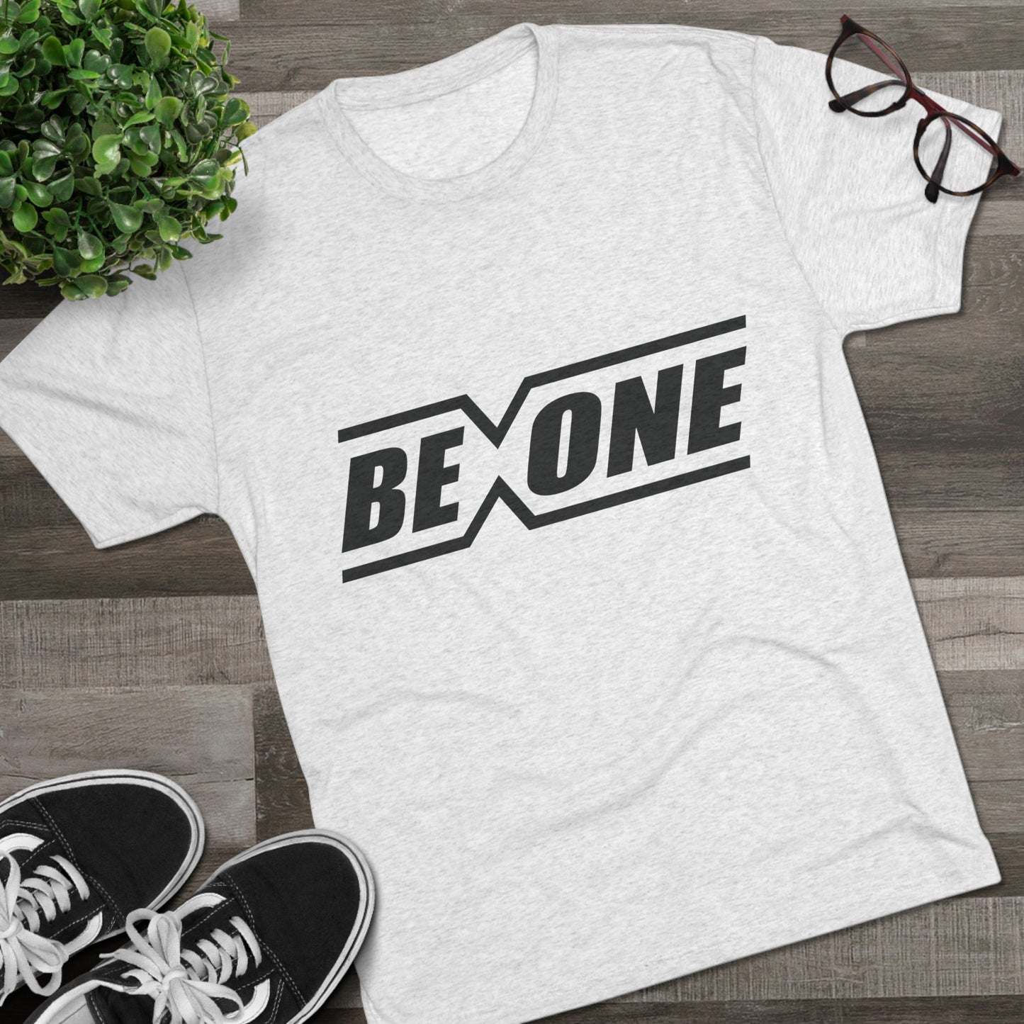 Be One Unisex Tri-Blend Crew Tee - Inspirational Graphic T-Shirt for Everyday Wear